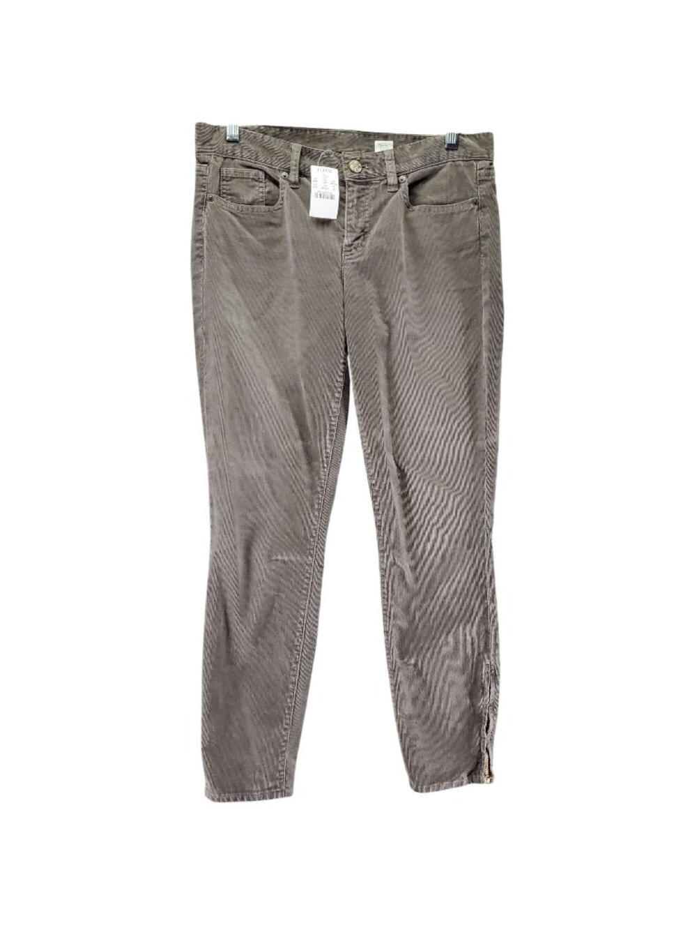 J. Crew Jeans Womens Size 28 Gray Toothpick Super-Skinny Stretch Corduroy *NWT*